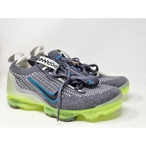 Nike Air VaporMax 2021 FK Sneaker Grey Black Volt Boys 3.5Y New DB1550-009